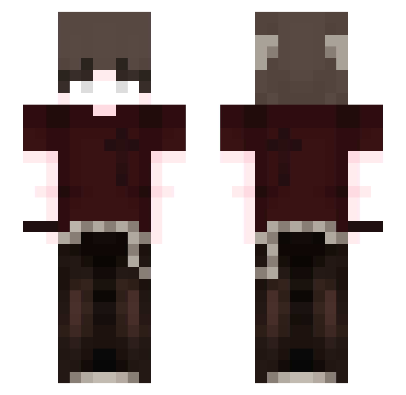 Trenttrex123 Minecraft skin, front and back view