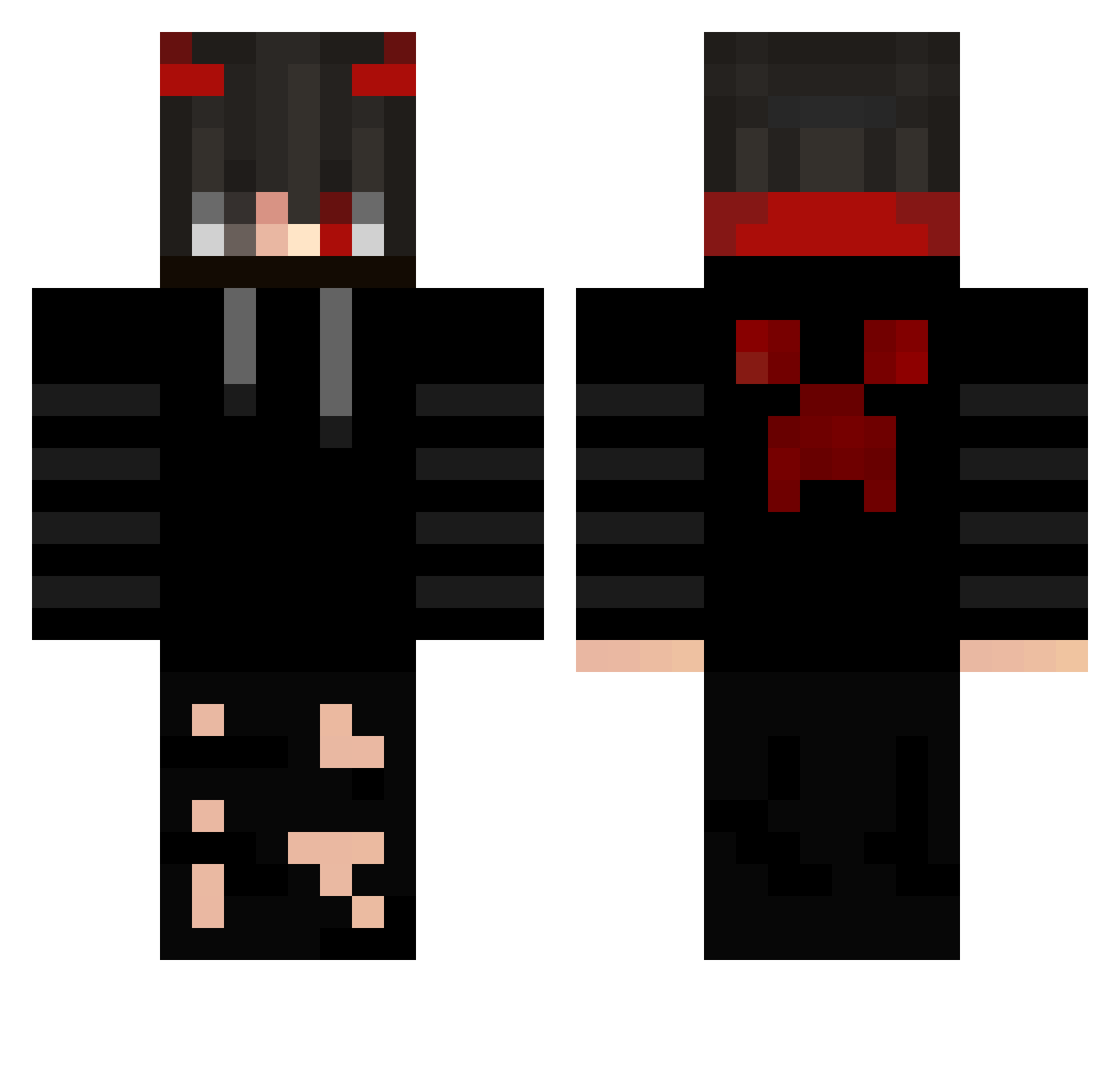 shadow00012 Minecraft skin, front and back view