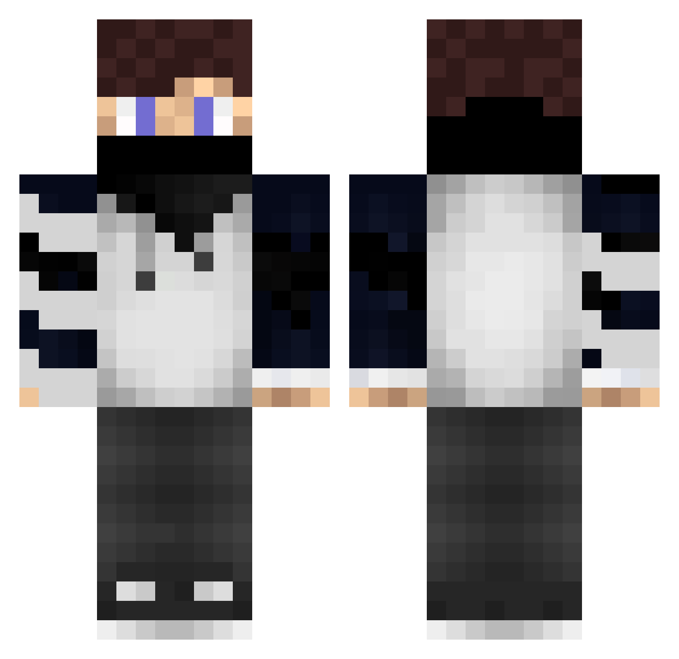 ZyumZorc Minecraft skin, front and back view