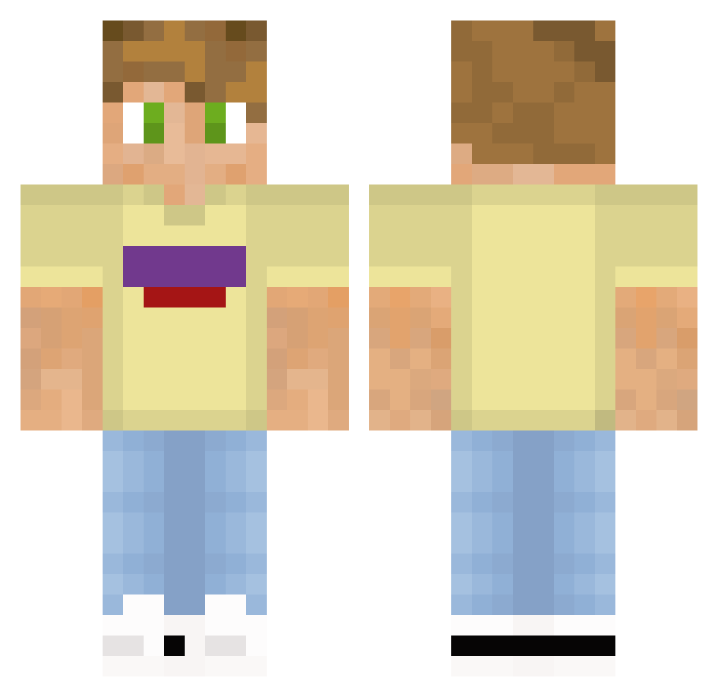 Scatman_99 Minecraft skin, front and back view