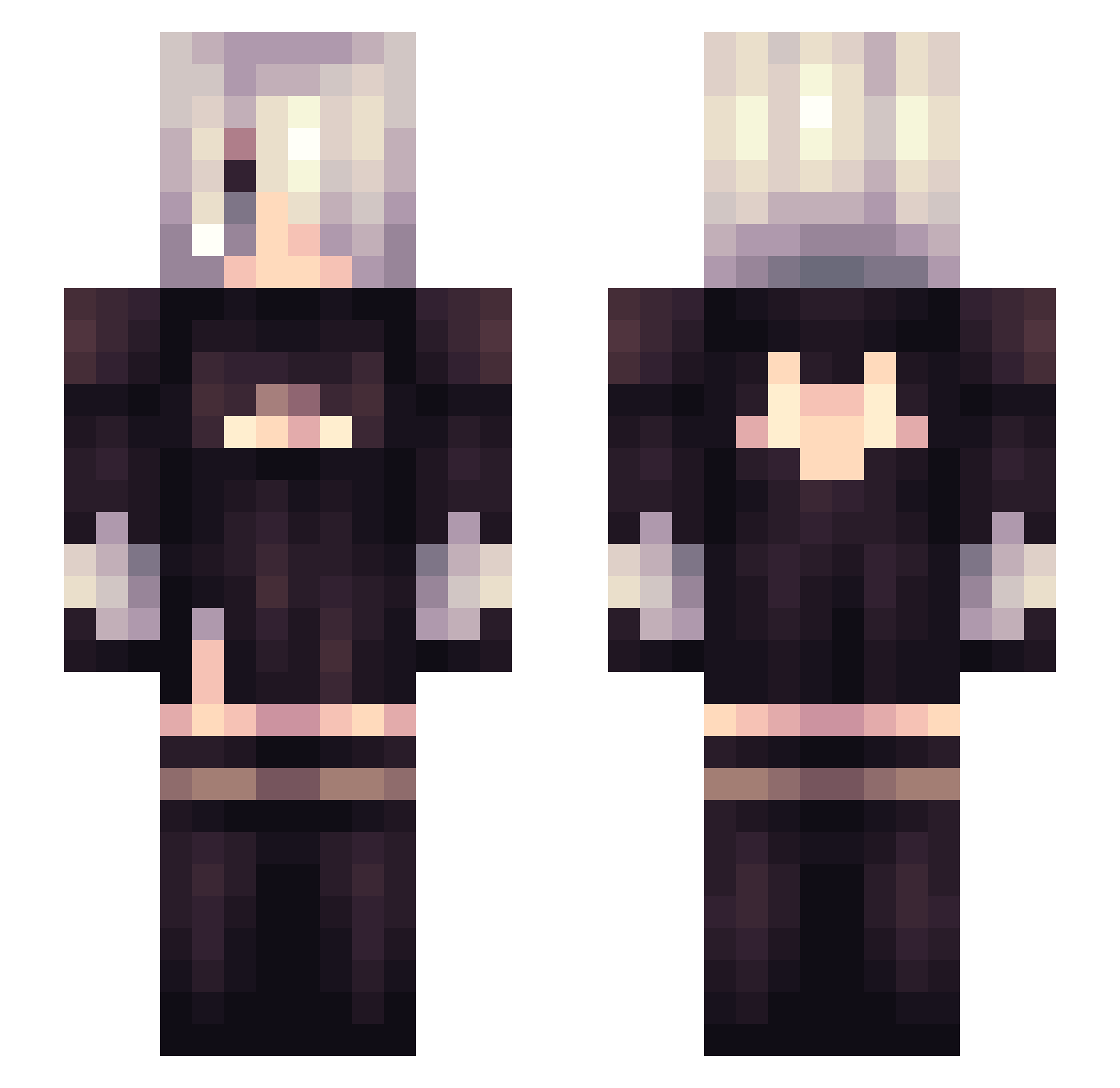 Astrally Minecraft skin, front and back view