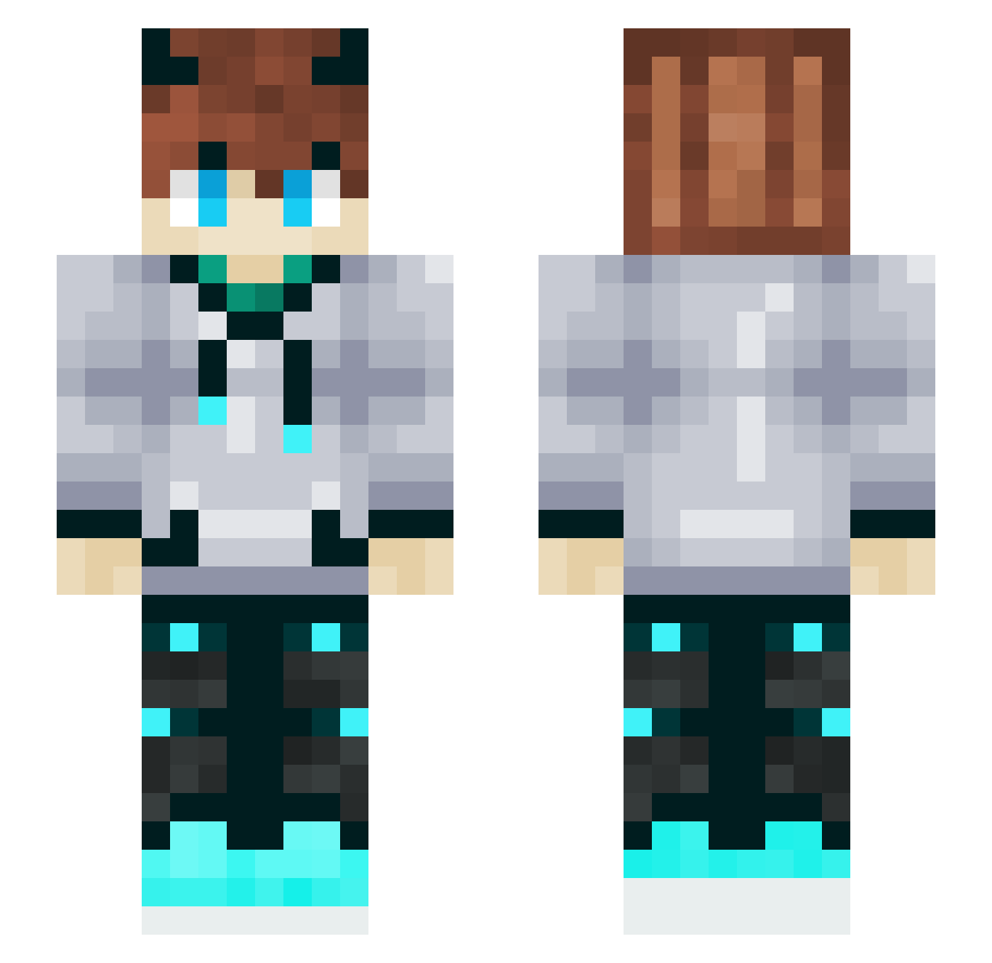 werrse Minecraft skin, front and back view
