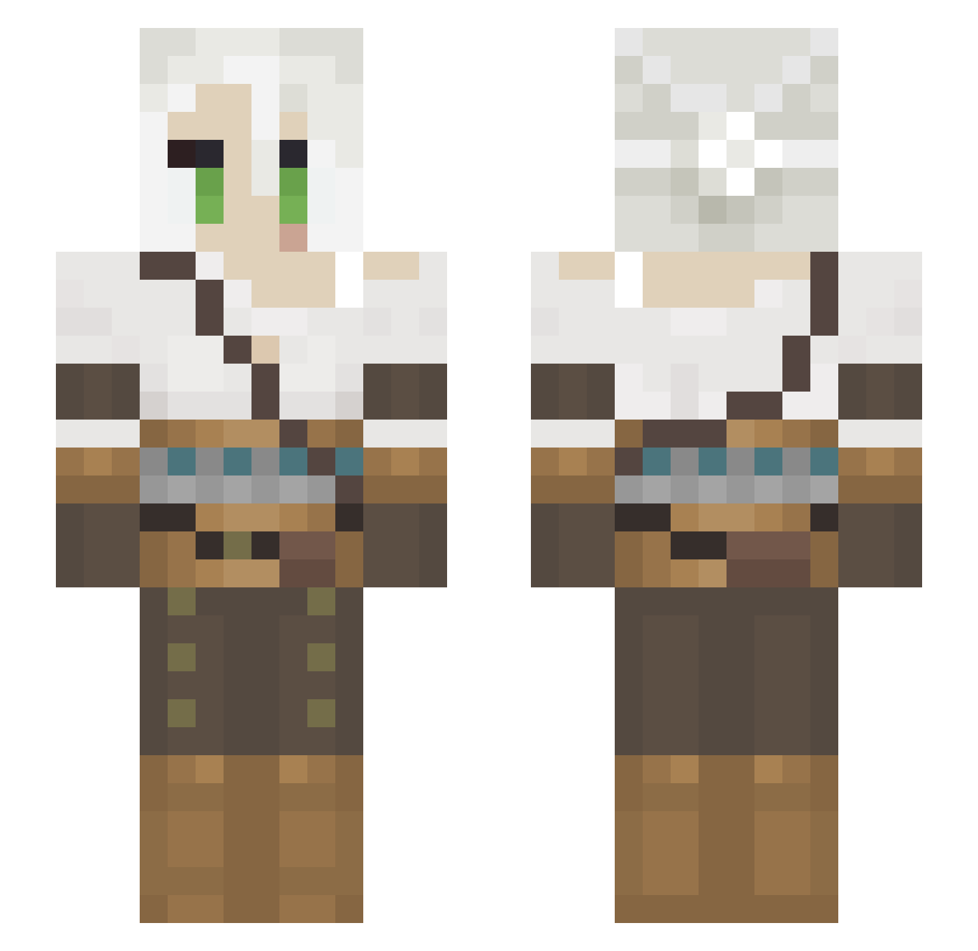 Kaisa03 Minecraft skin, front and back view