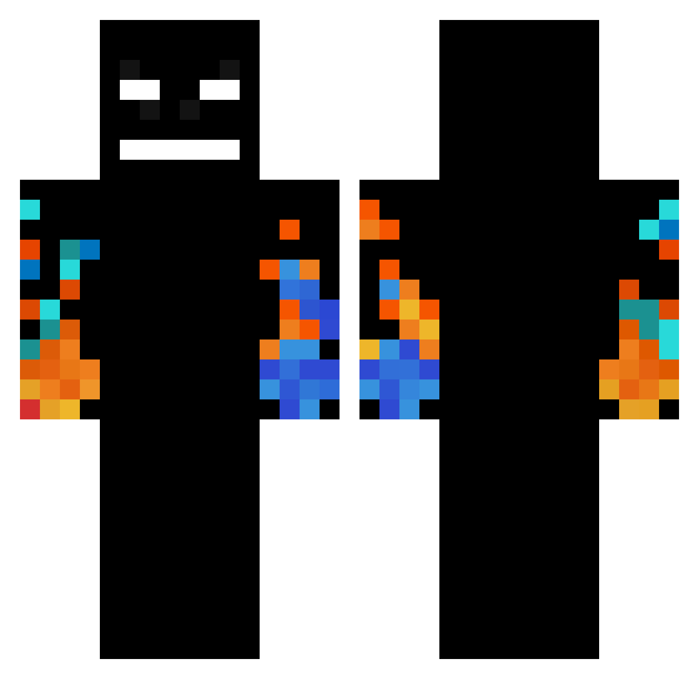 AdrisVictim Minecraft skin, front and back view