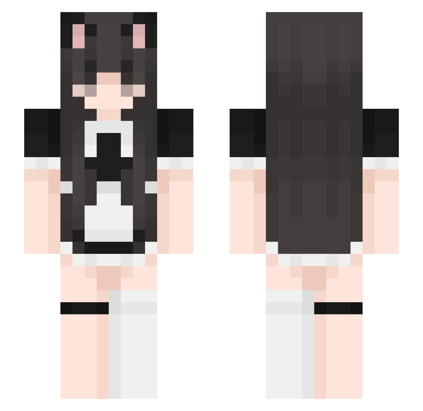Zrt0Kk Minecraft skin, front and back view