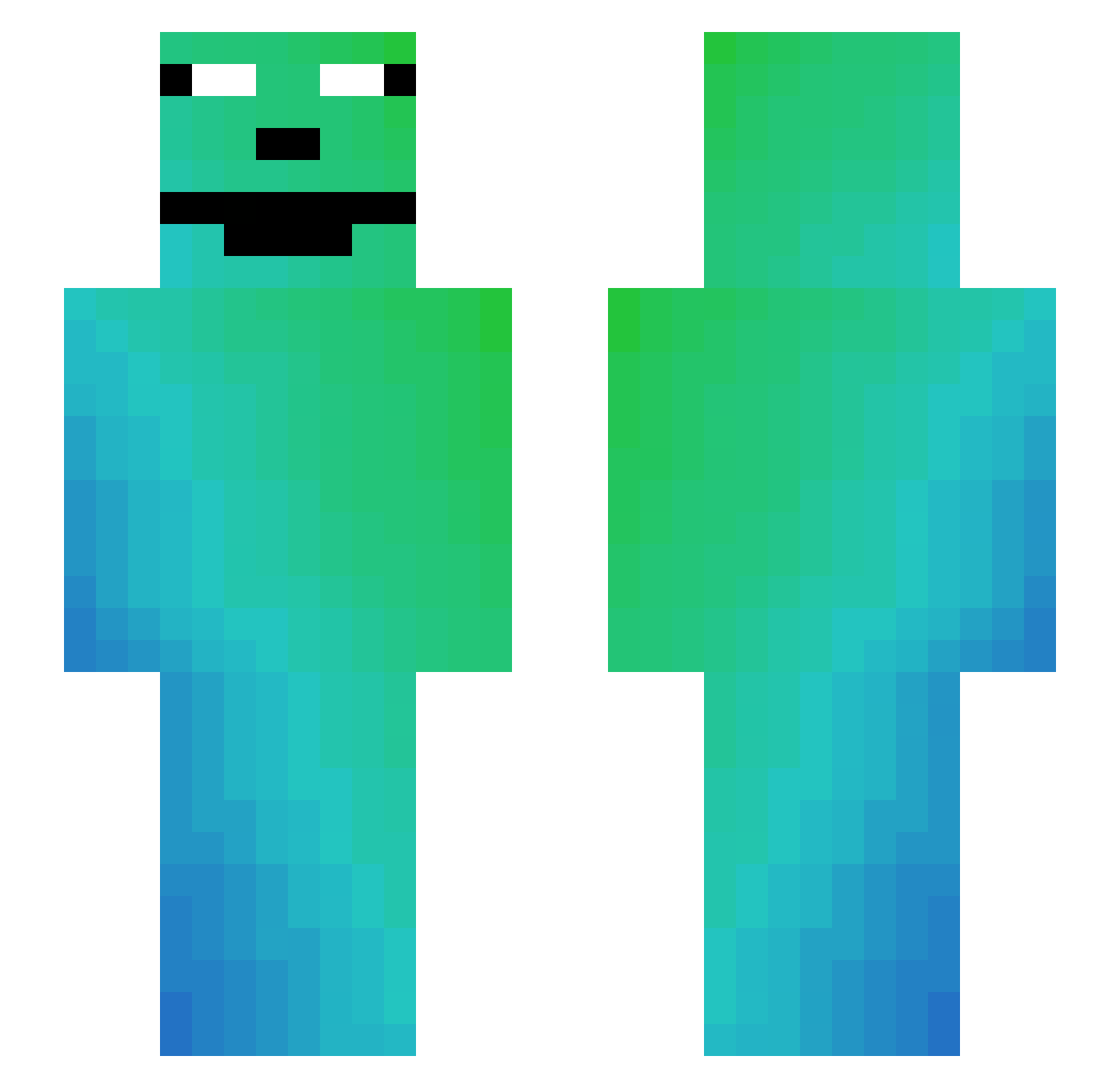 Toxico_Exotico6 Minecraft skin, front and back view