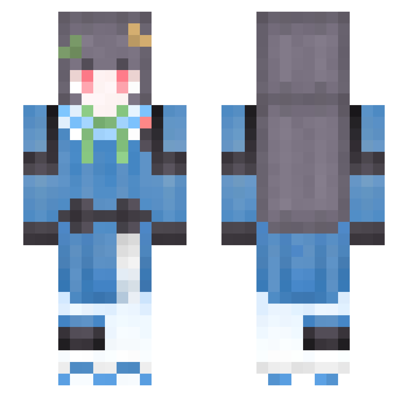ACHENGT Minecraft skin, front and back view