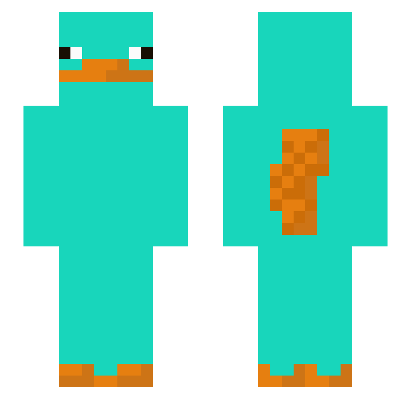 RallyRobert Minecraft skin, front and back view