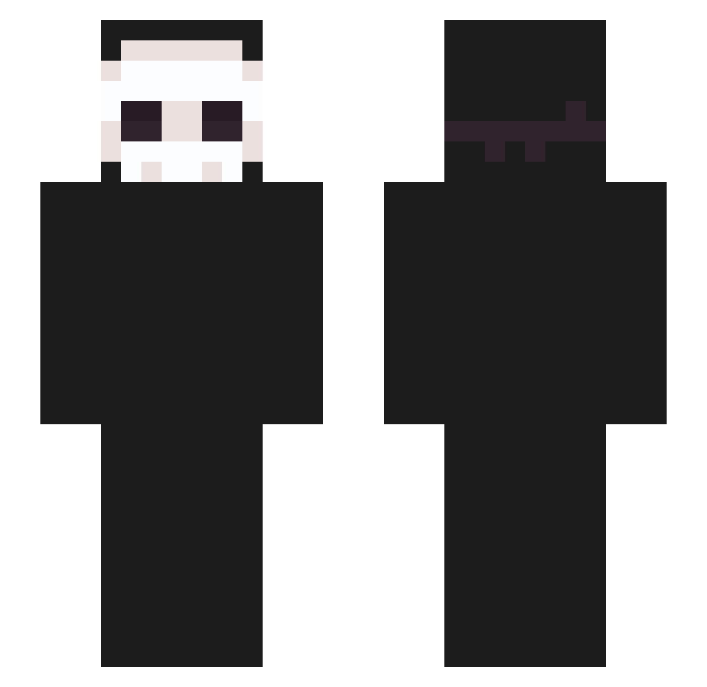 Raketosten Minecraft skin, front and back view