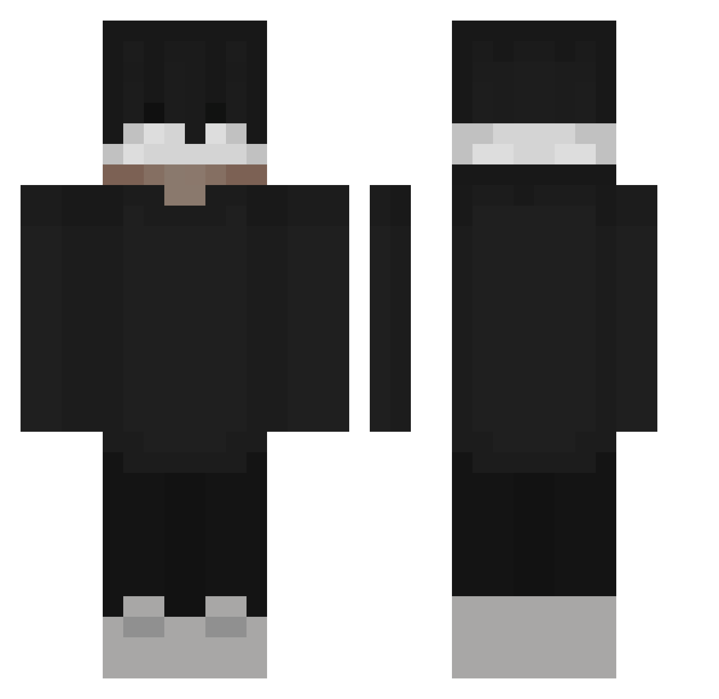 Thelastcake805 Minecraft skin, front and back view