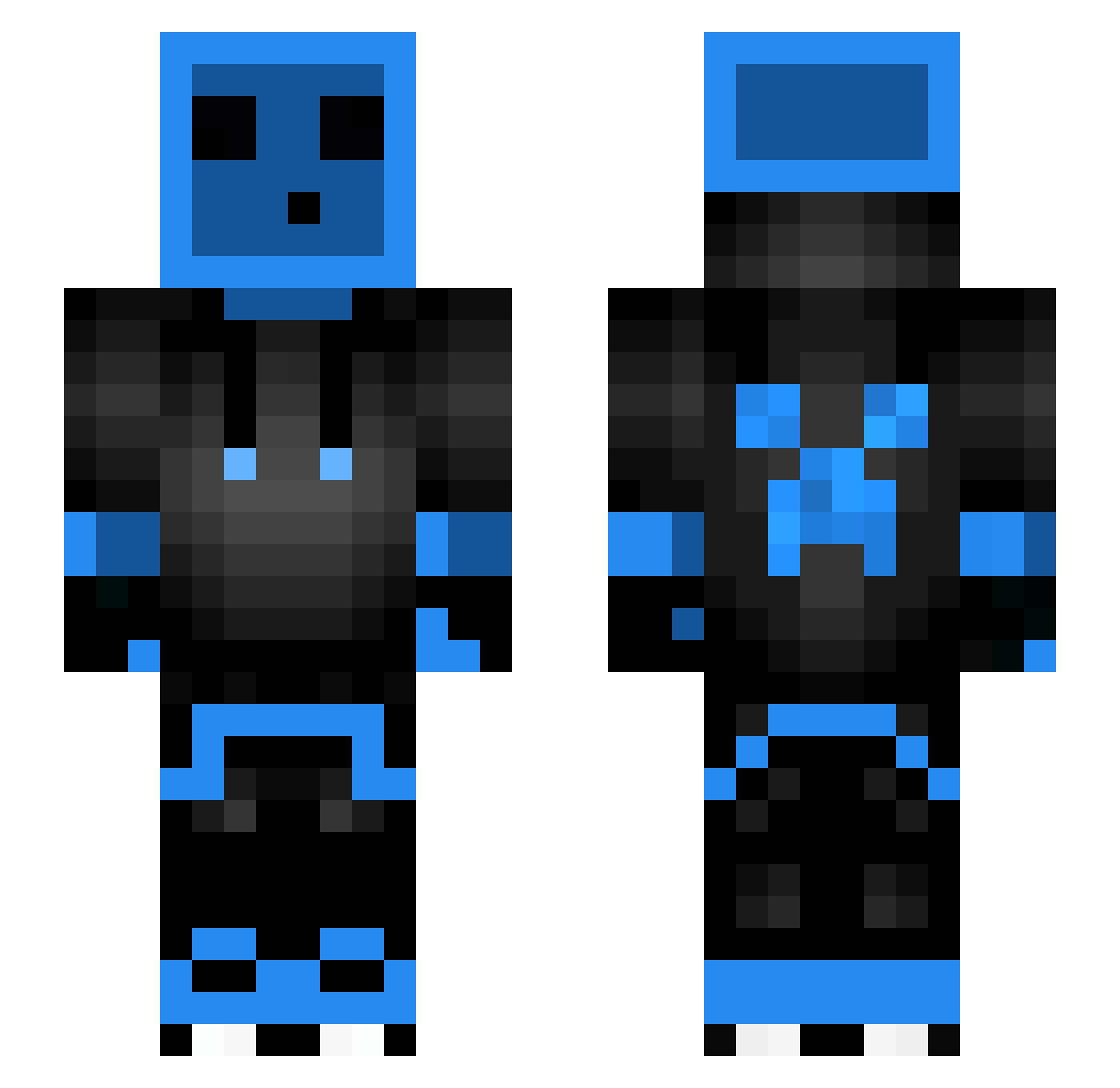 Schwachkopp123 Minecraft skin, front and back view