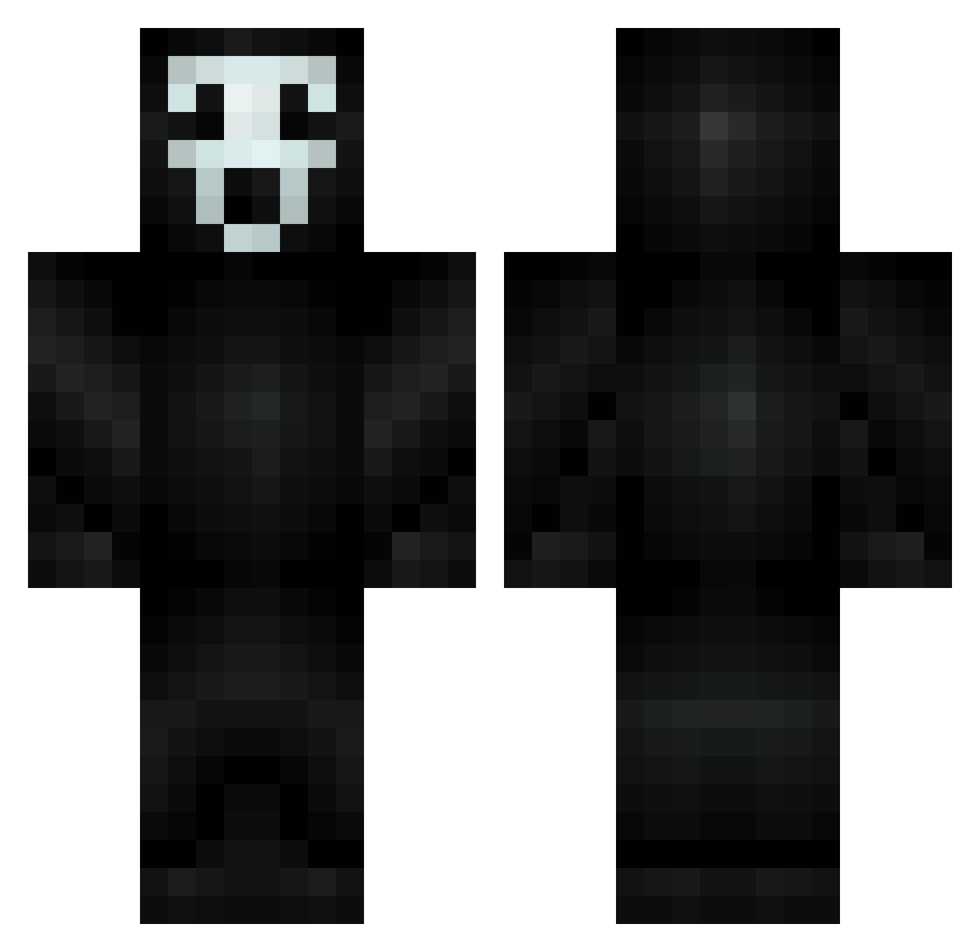 SoulEaterIV Minecraft skin, front and back view