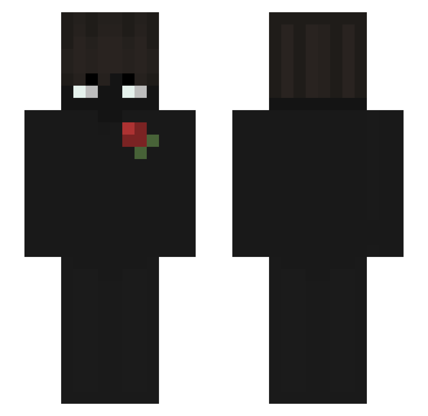 zFlexk Minecraft skin, front and back view
