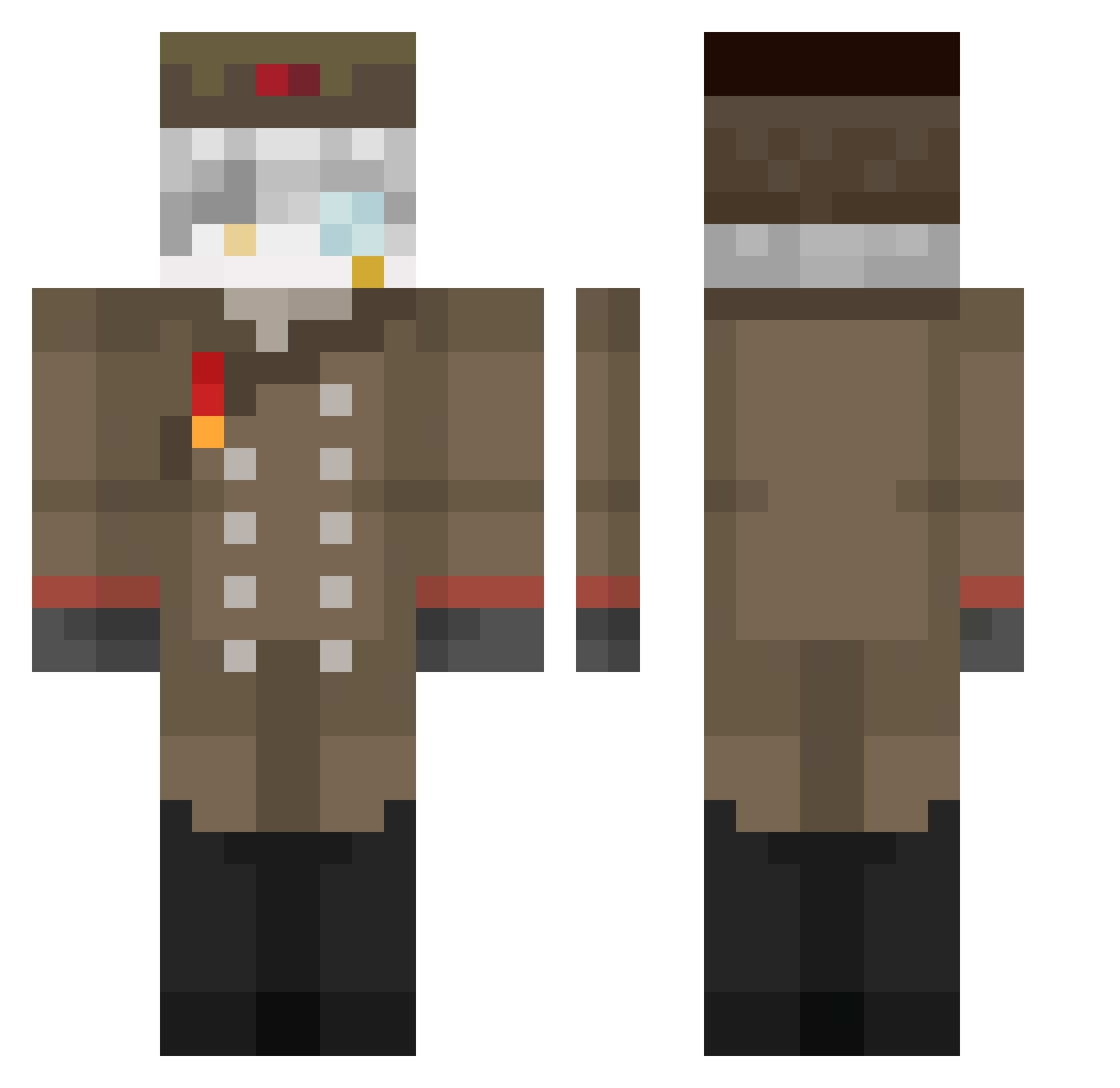lenilenilei Minecraft skin, front and back view