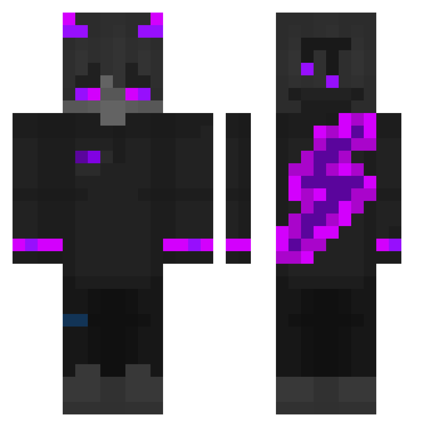 CNPZZ Minecraft skin, front and back view