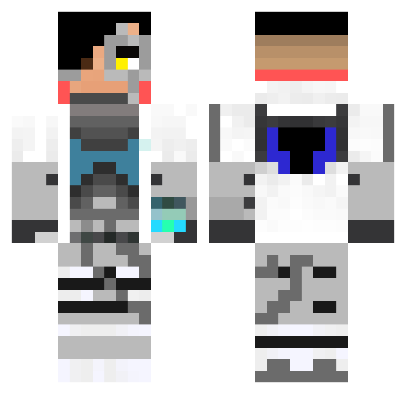 Landobaroni Minecraft skin, front and back view