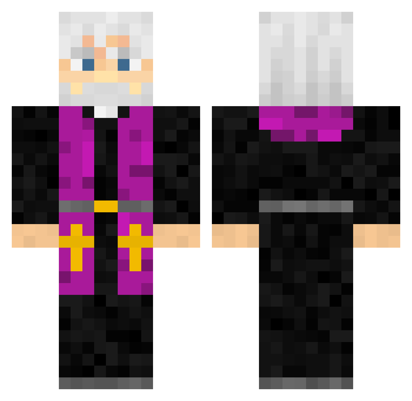 Samwise2212 Minecraft skin, front and back view