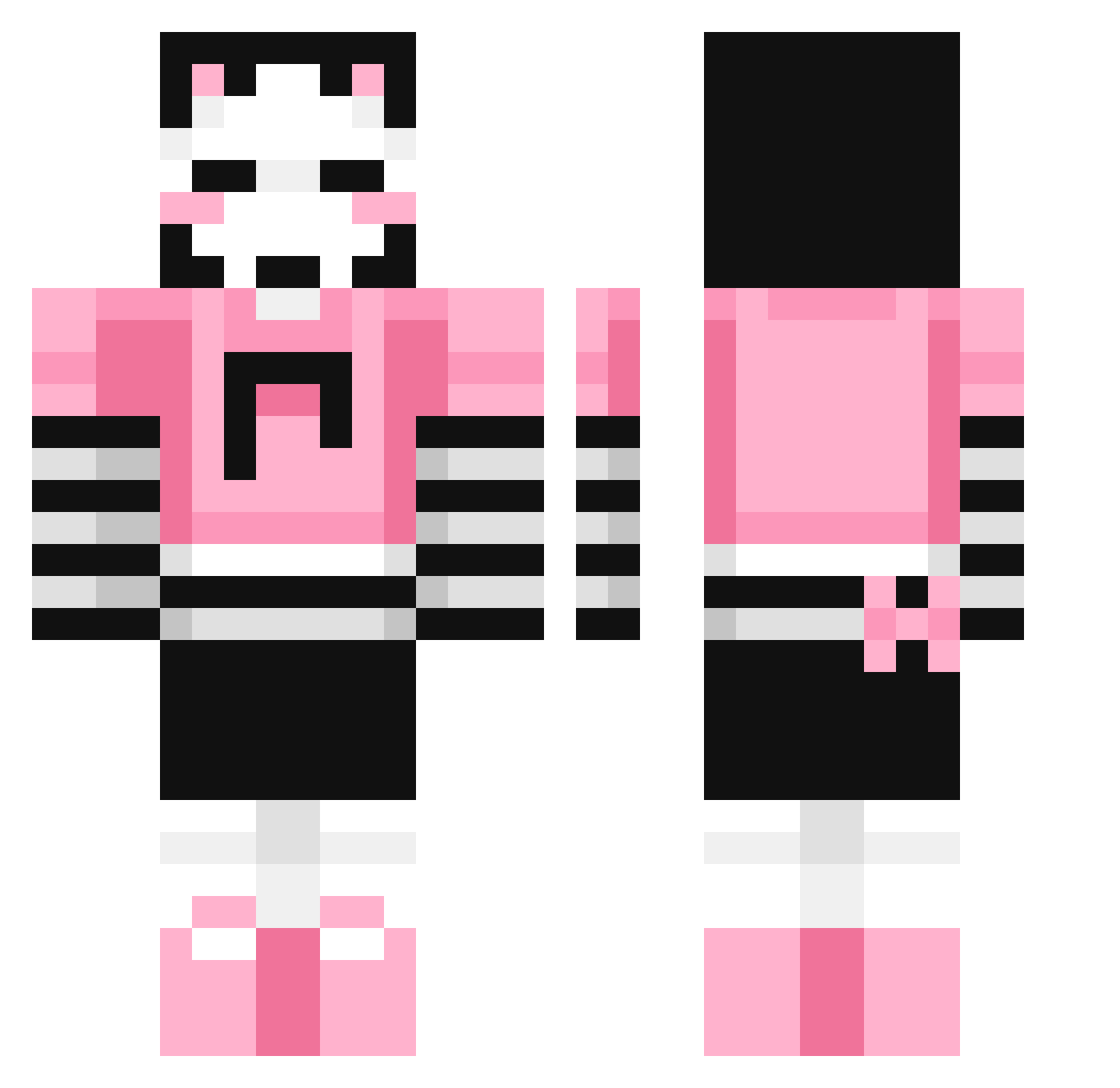 B12marck Minecraft skin, front and back view