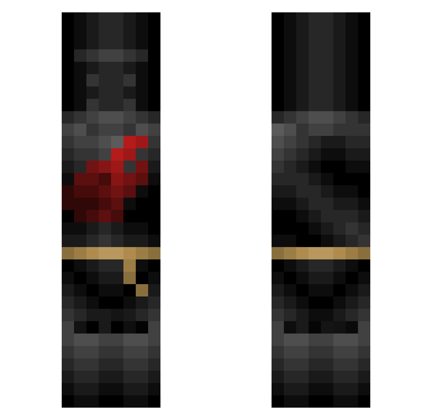 PrismDragon97 Minecraft skin, front and back view
