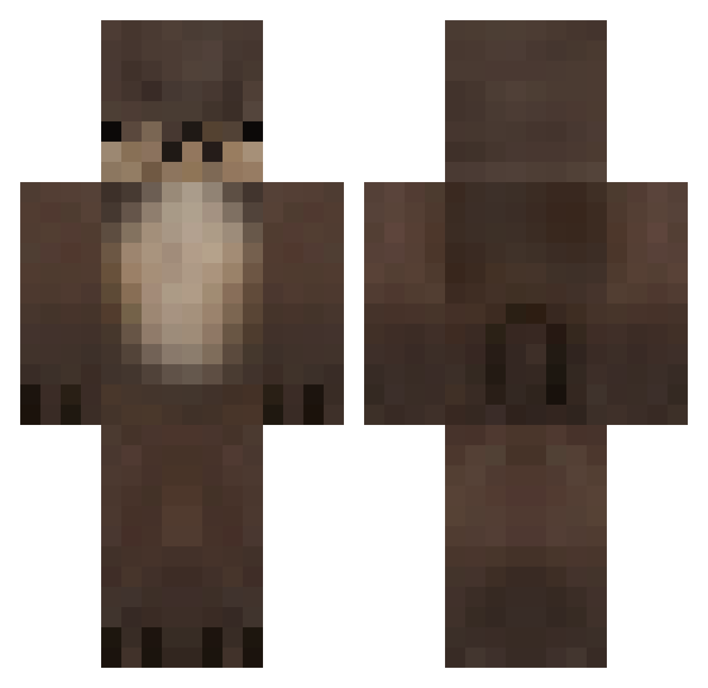 TemporaryName01 Minecraft skin, front and back view