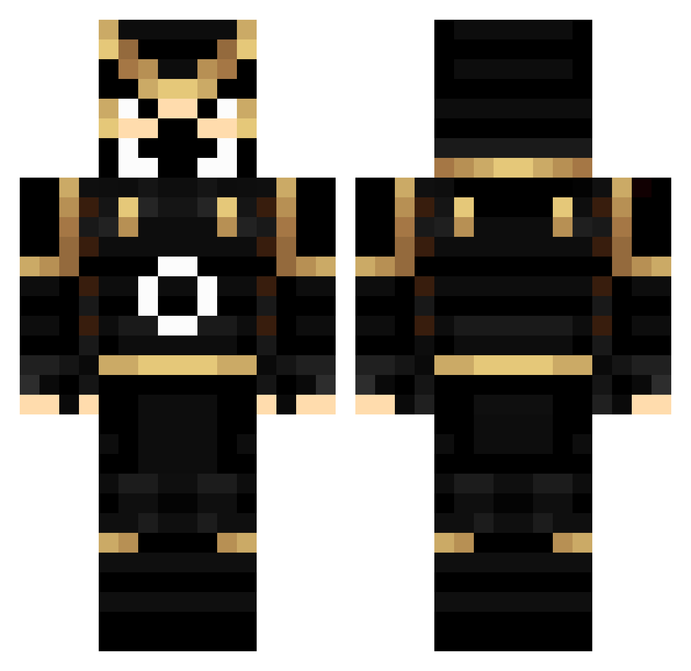 HyPeRR_The_Saint Minecraft skin, front and back view