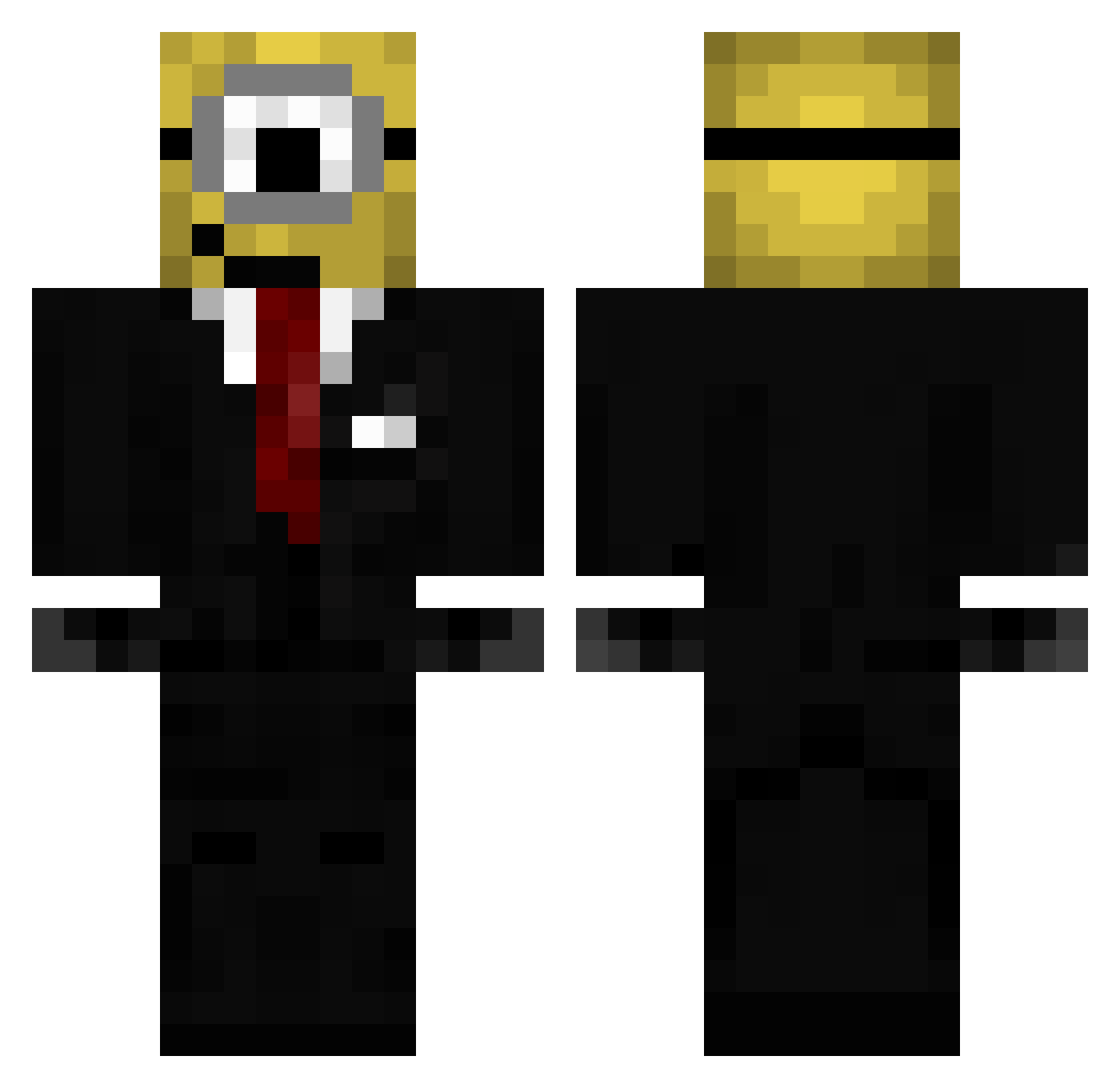 ogcommand_T2 Minecraft skin, front and back view