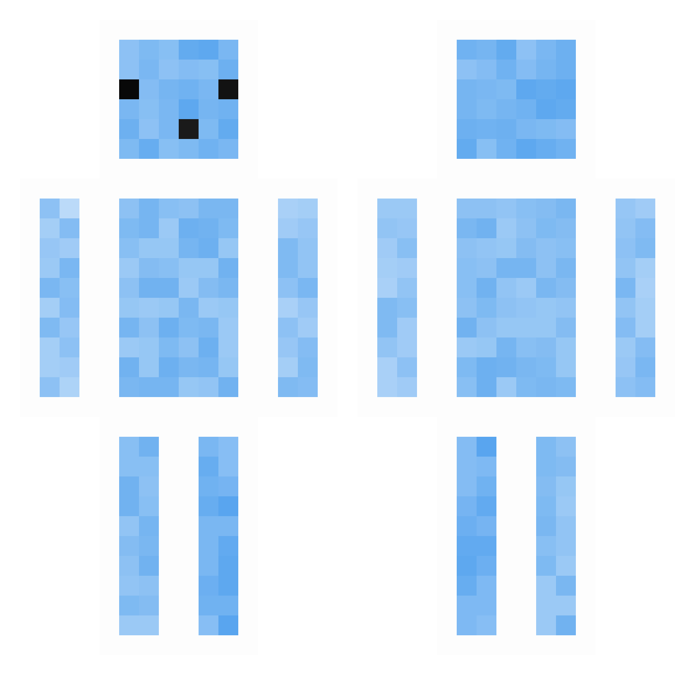 rodriger Minecraft skin, front and back view