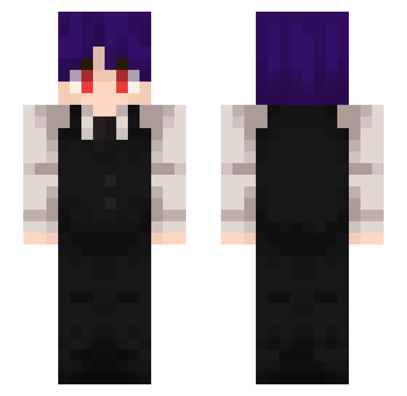 Explo__ Minecraft skin, front and back view