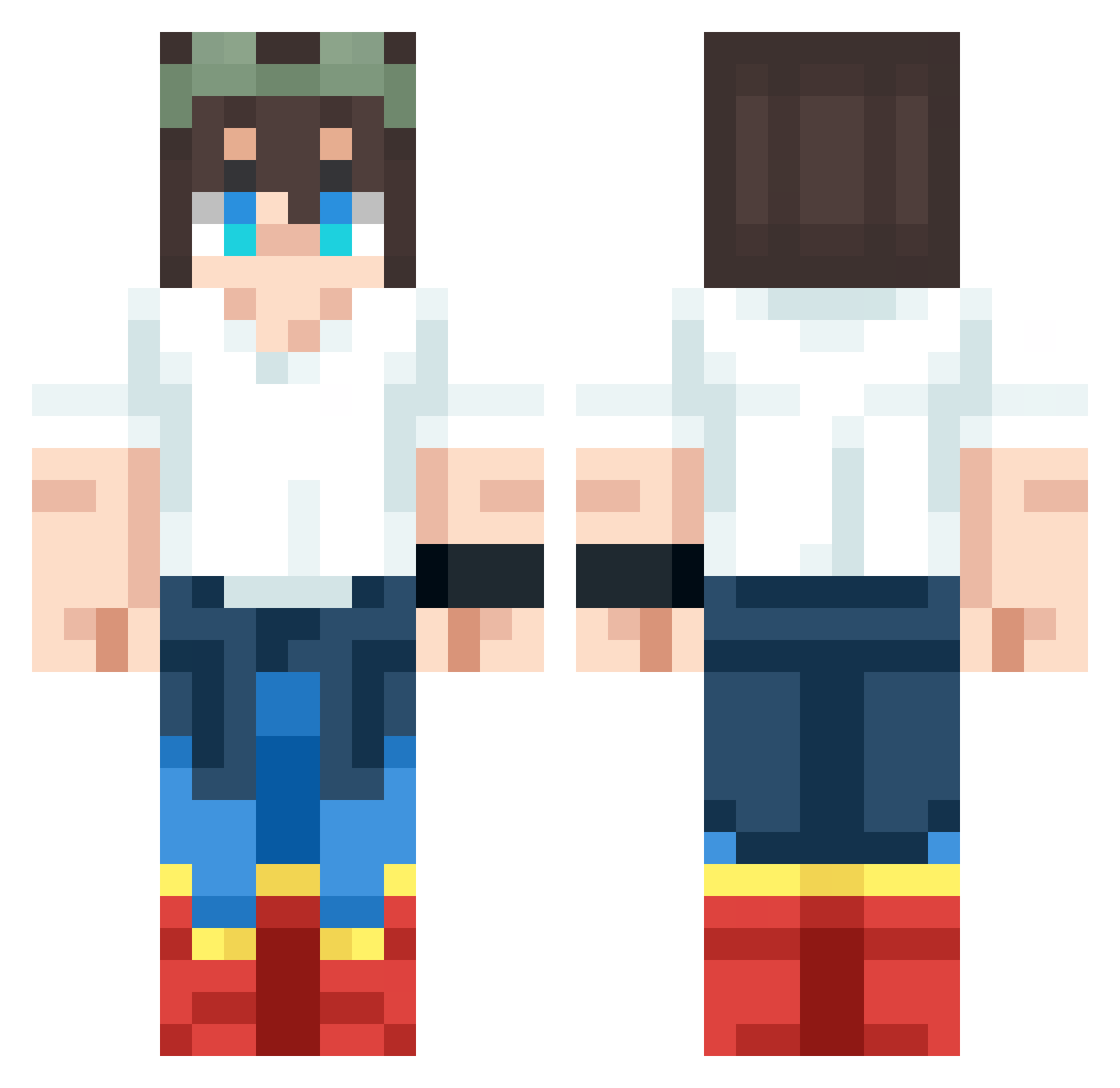 ariartelle Minecraft skin, front and back view