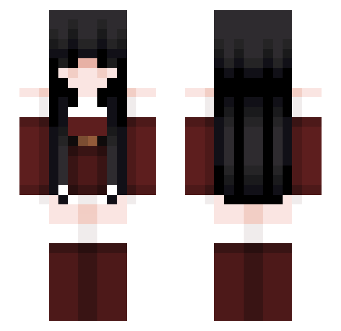 unleashmydawgs Minecraft skin, front and back view