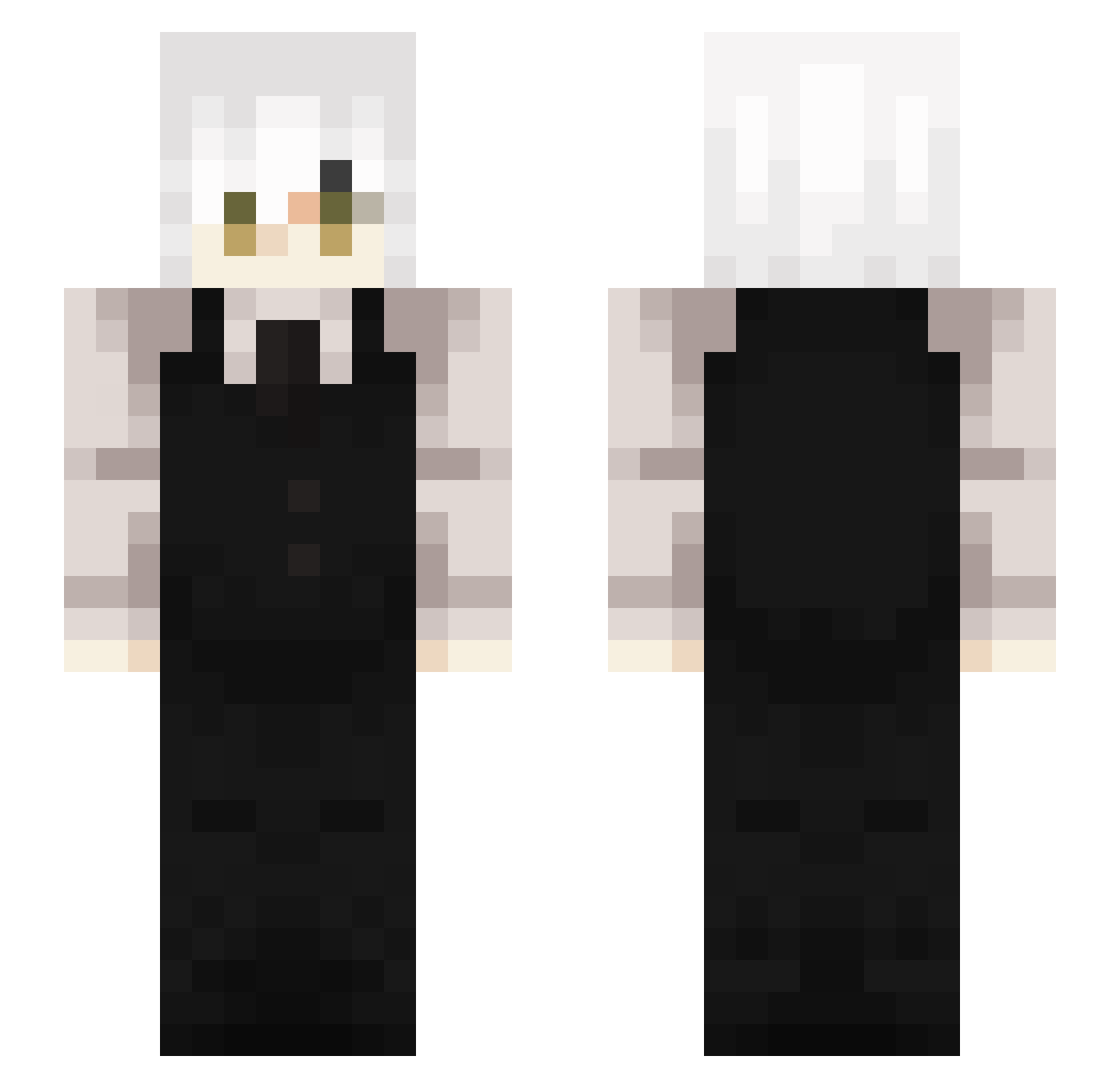monus Minecraft skin, front and back view