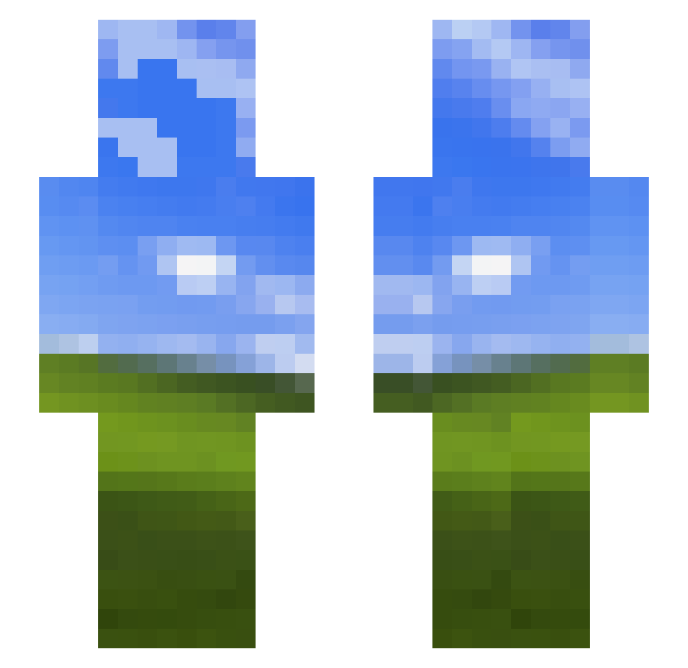 SullX Minecraft skin, front and back view