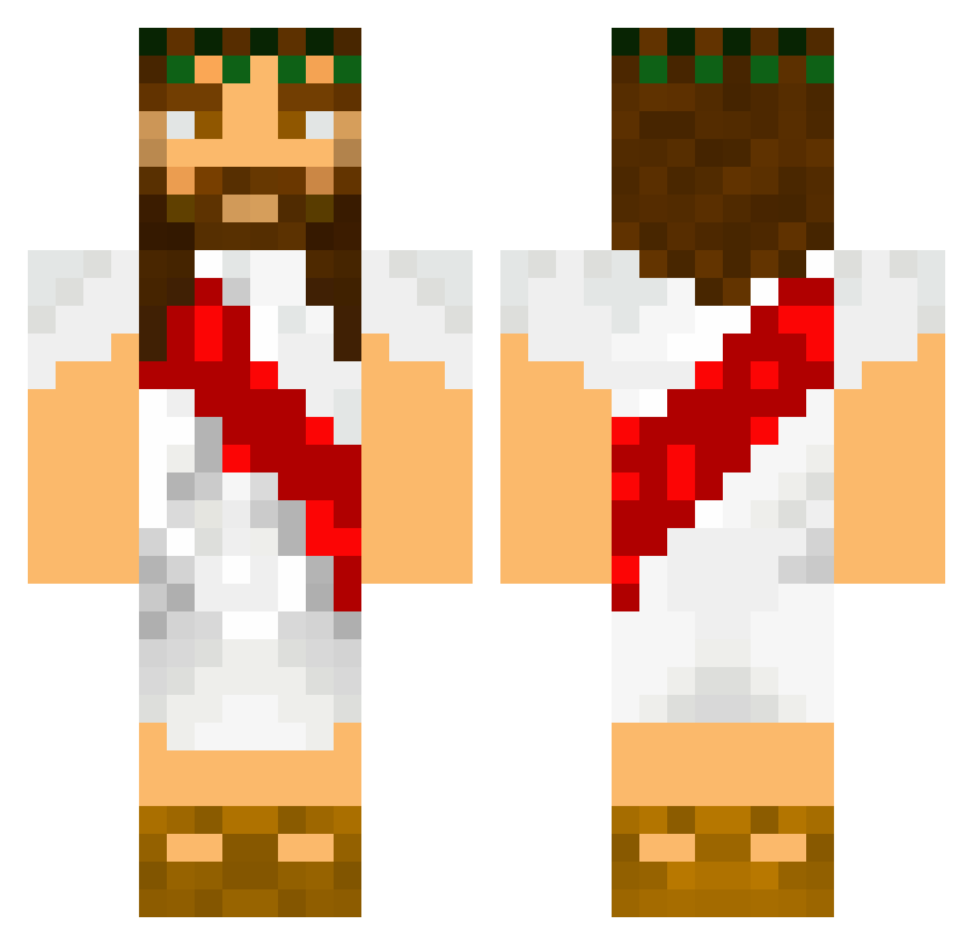 AfricaBoy Minecraft skin, front and back view