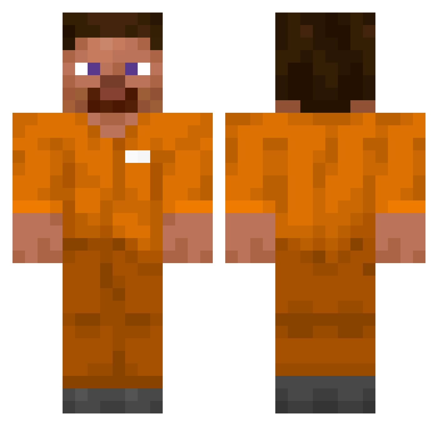 azureno Minecraft skin, front and back view