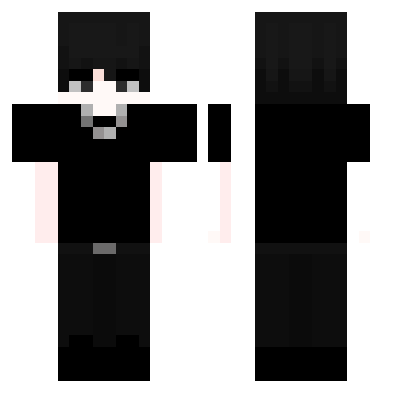 vTeeny Minecraft skin, front and back view