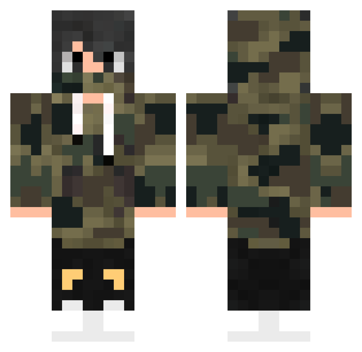 Stevesky926 Minecraft skin, front and back view