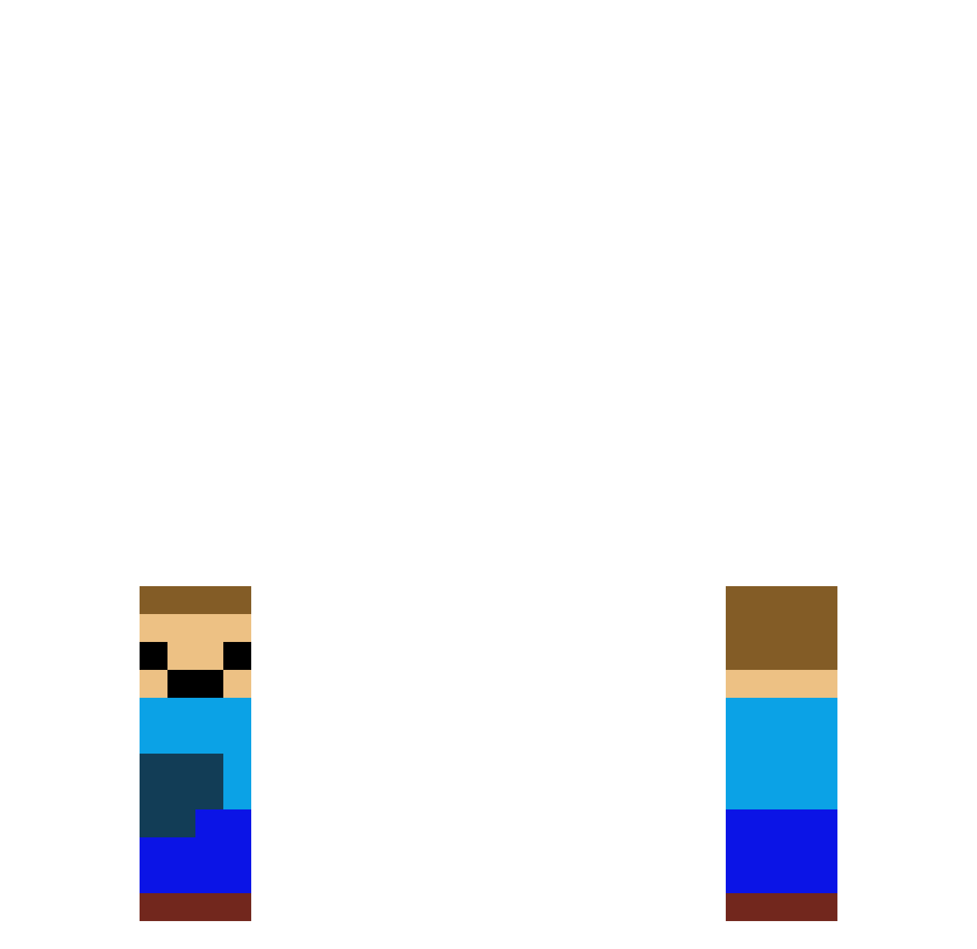 mishonau Minecraft skin, front and back view