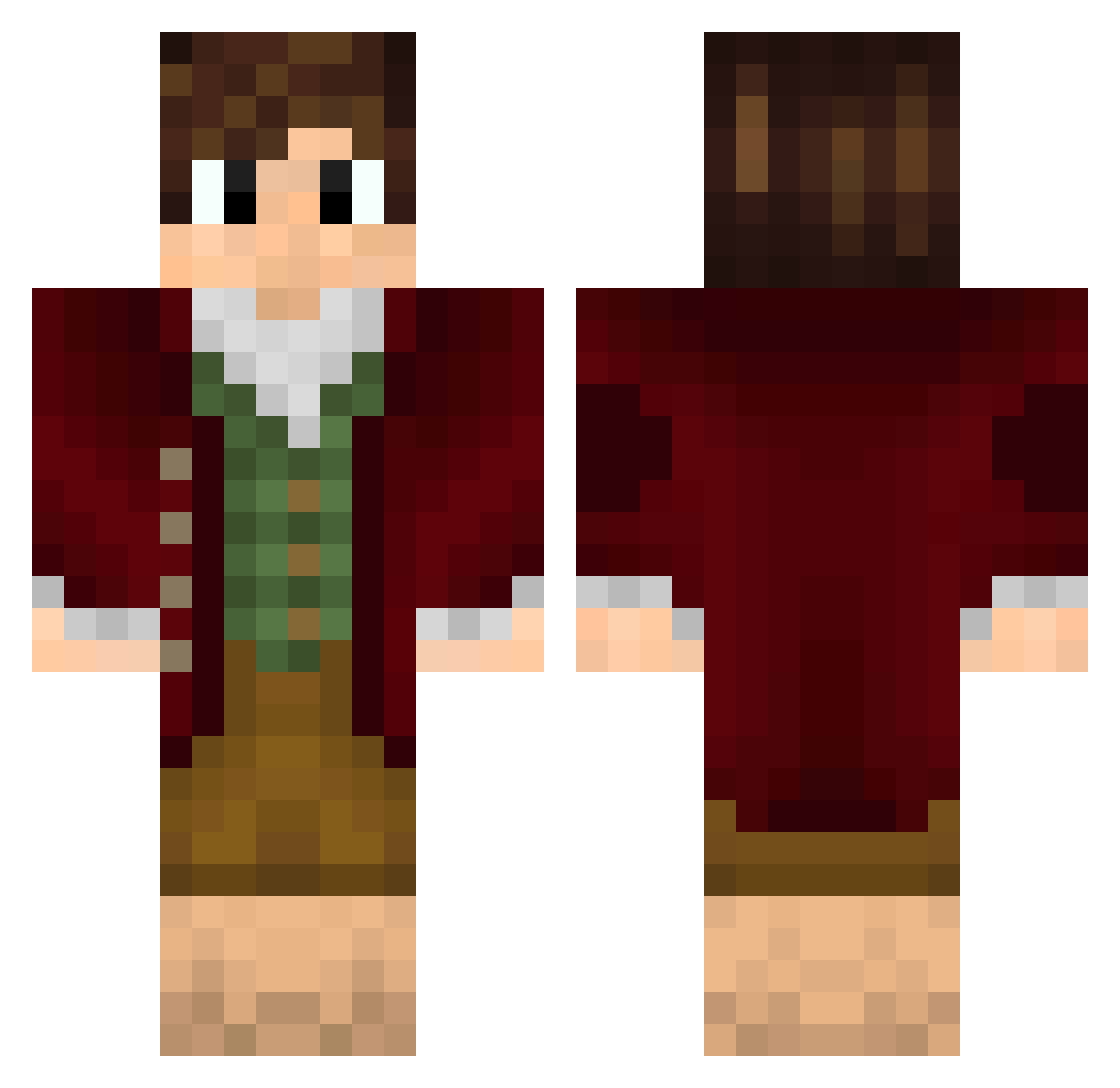 Misio_Zelek Minecraft skin, front and back view