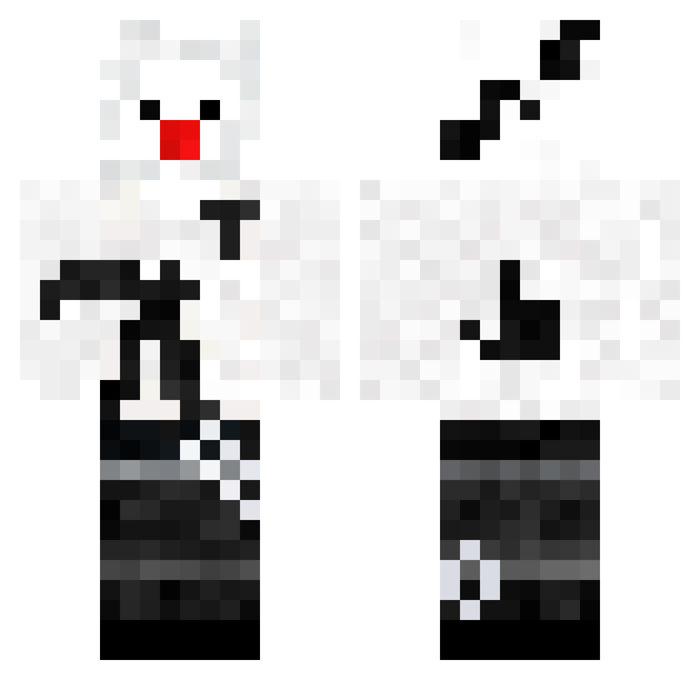 Bpentland Minecraft skin, front and back view