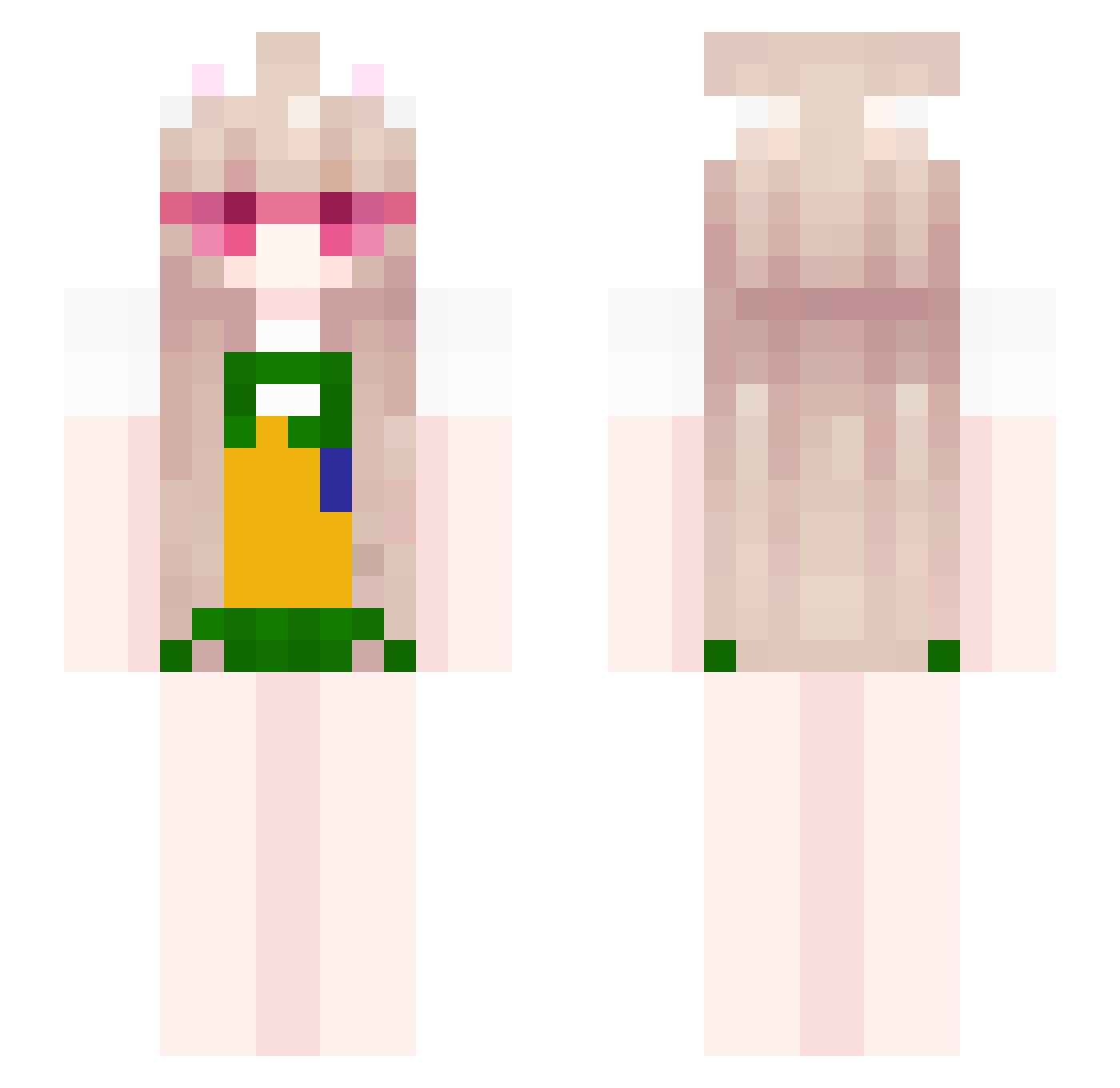 KittenElis Minecraft skin, front and back view