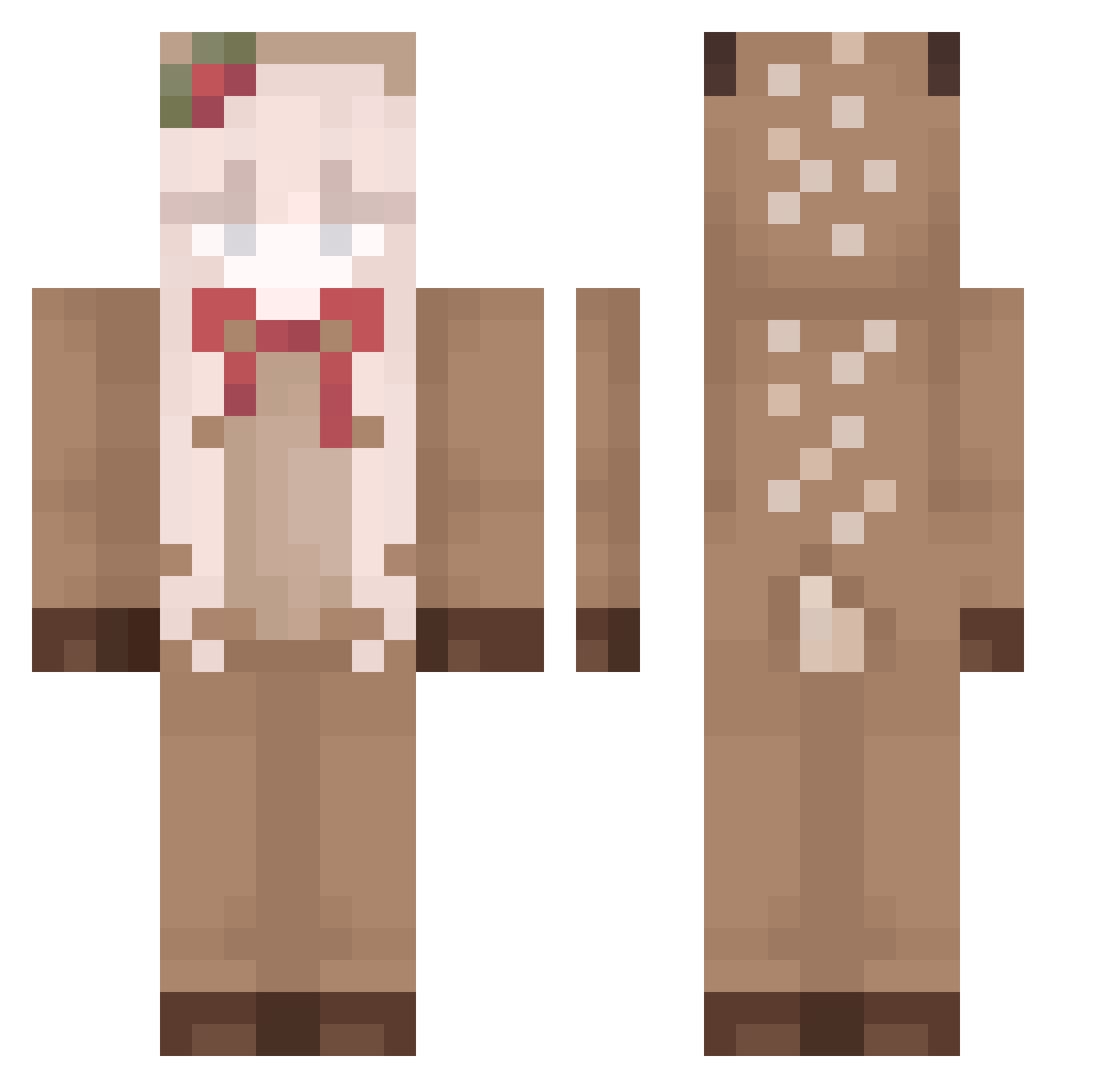 Infernaux93 Minecraft skin, front and back view