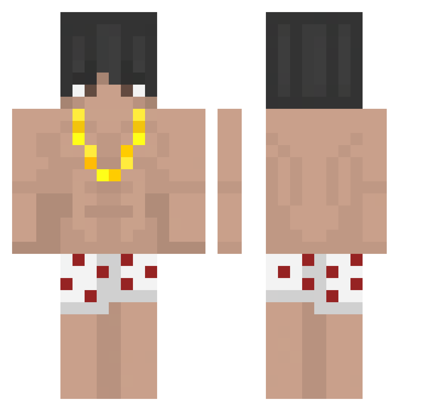 Epaitox Minecraft skin, front and back view