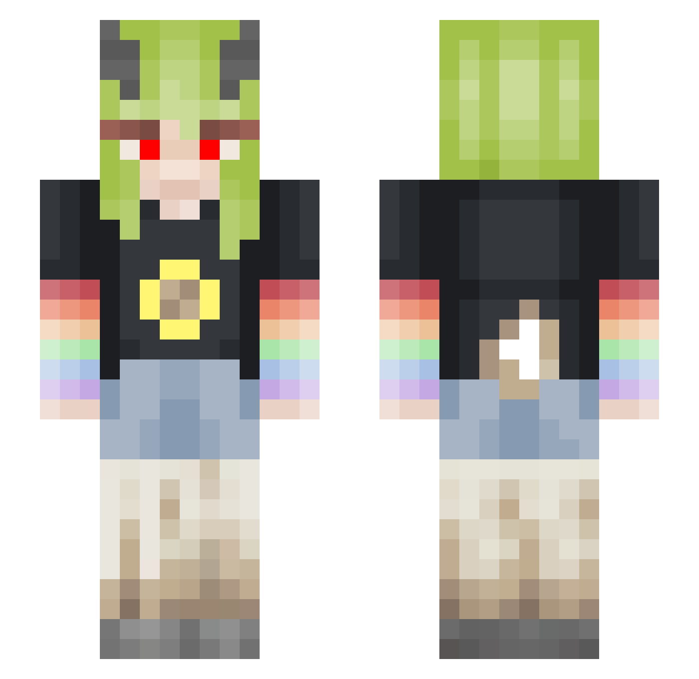 Fern - rainbow sleeves Minecraft skin
