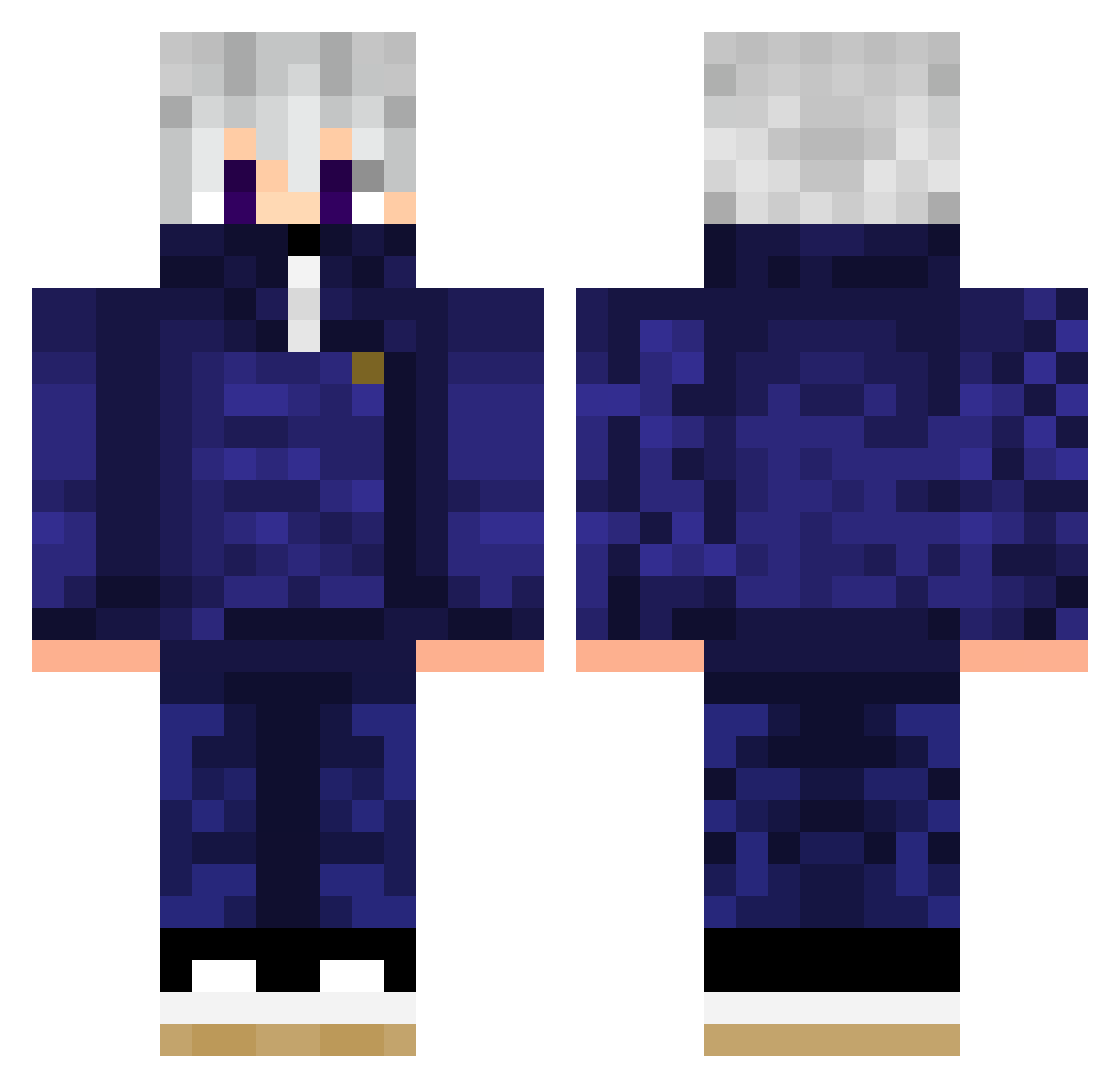 Syea Minecraft skin, front and back view