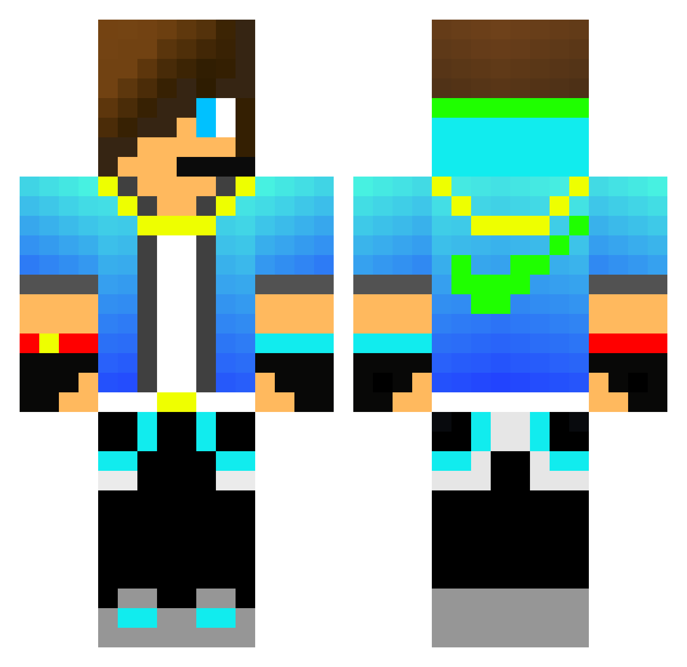 xxx_Sun1X_xxx Minecraft skin, front and back view