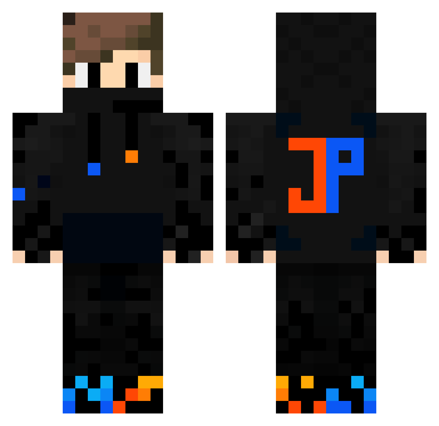 SkR_Pende Minecraft skin, front and back view