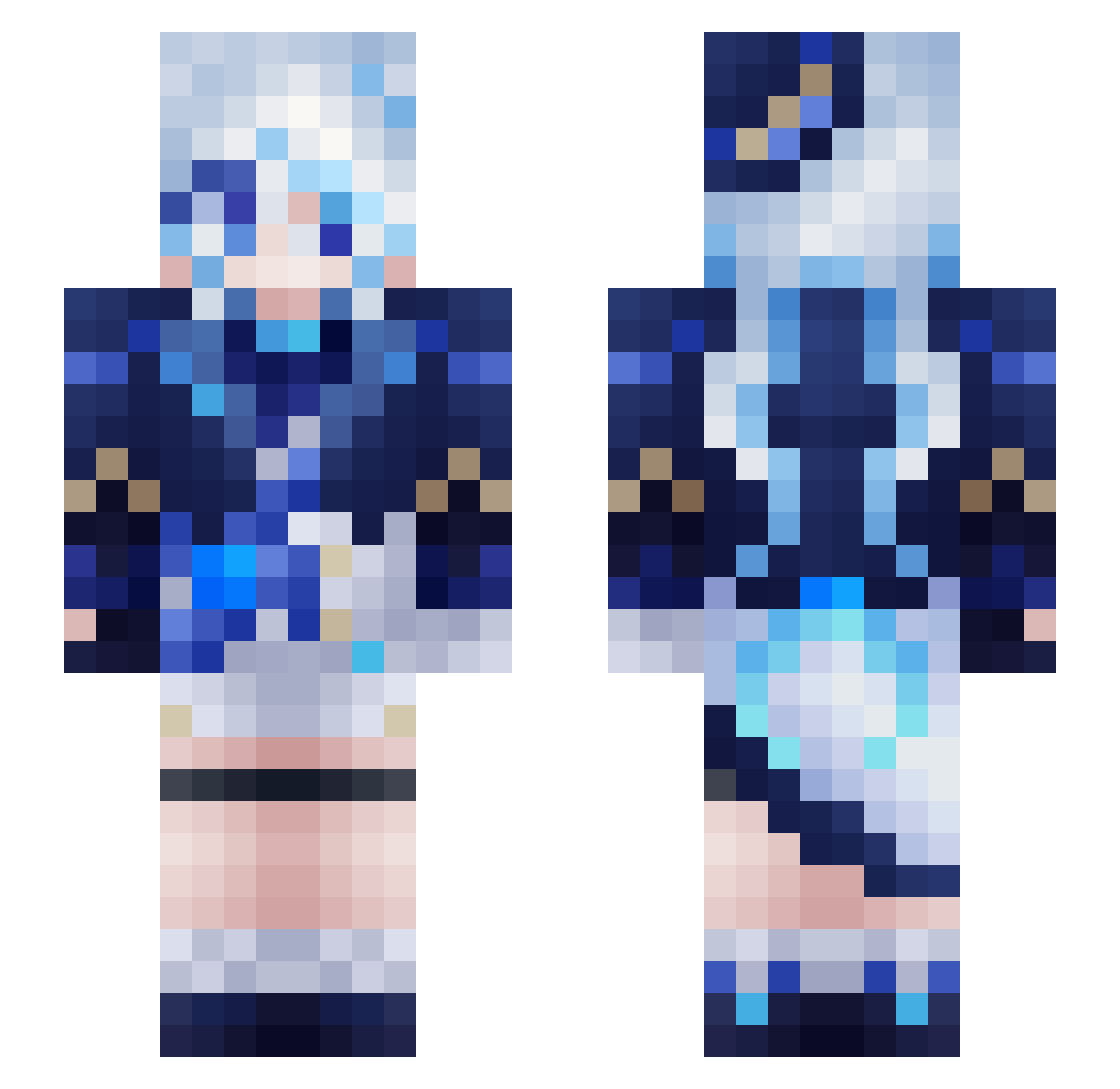FraStray465 Minecraft skin, front and back view