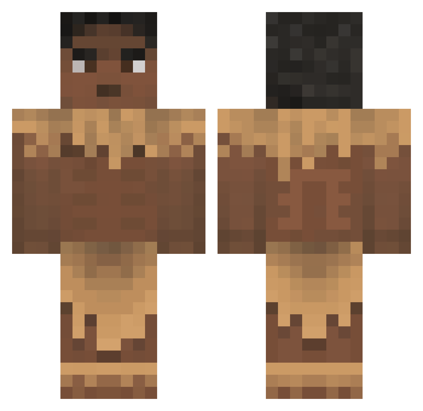 zirolol Minecraft skin, front and back view