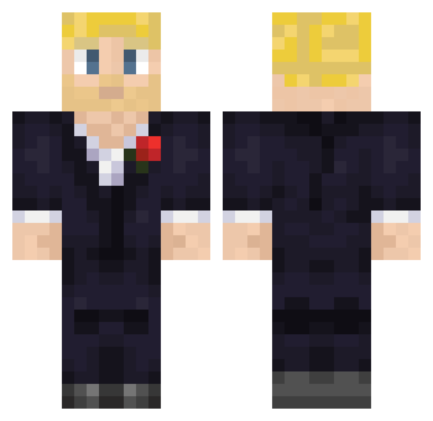Xonida Minecraft skin, front and back view