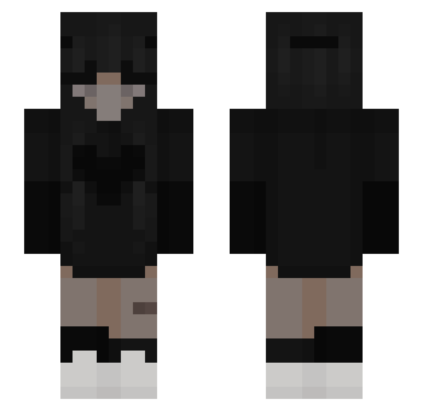 Sofia1010 Minecraft skin, front and back view